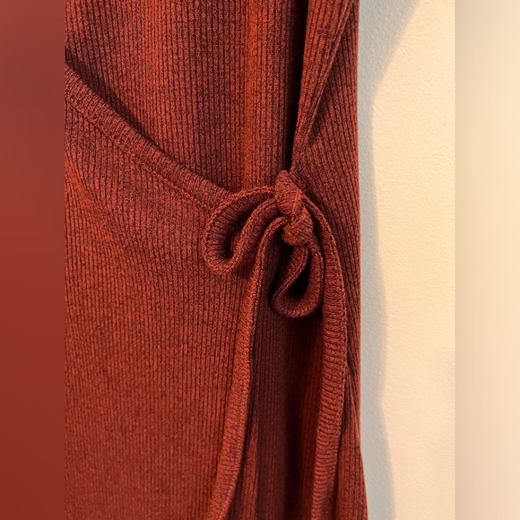 Madewell Ribbed Knit Wrap Dress - Size Medium - Picture 6 of 13